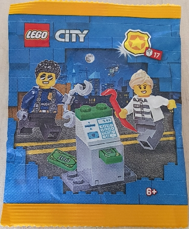LEGO 952304 Policeman and Crook with ATM paper bag