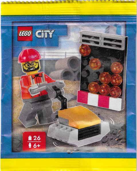 LEGO 952510 Builder with Plate Compactor and Flashing Arrow Sign paper bag