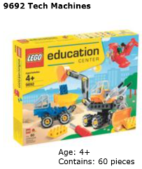 LEGO 9692 LEC Tech Machines Set (LEGO Education Center)