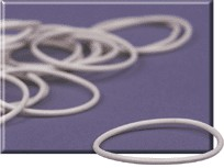 LEGO 970002 Large White Bands (Pack of 25)