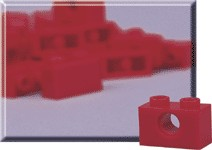 LEGO 970013 1 x 2 Red Beam (Pack of 50)