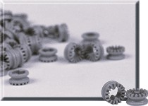 LEGO 970020 Small Gray Pulley (Pack of 100)