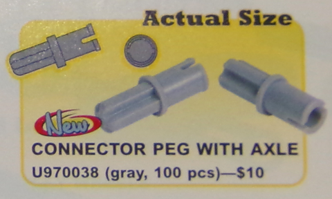 LEGO 970038 Connector Peg With Axle (Pack of 100)