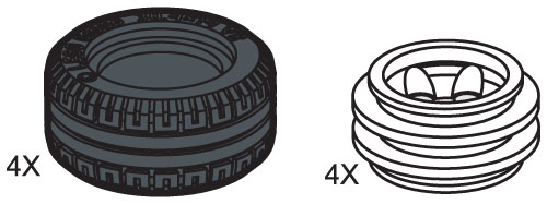 LEGO 970112 Small Lawn Tire & Hub