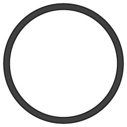LEGO 970120 Black Bands (Pack of 50)