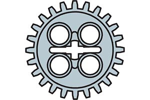 LEGO 970625 24 Tooth Gears (Pack of 50)