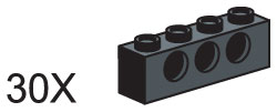 LEGO 970633 1 x 4 Beams