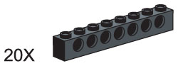 LEGO 970635 1 x 8 Beams