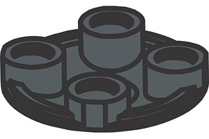 LEGO 970639 2 x 2 Skid Plates (Pack of 50)