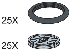 LEGO 970660 O-Ring and Pulley Wheels