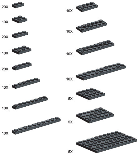 LEGO 970683 Black Plates - Large Package