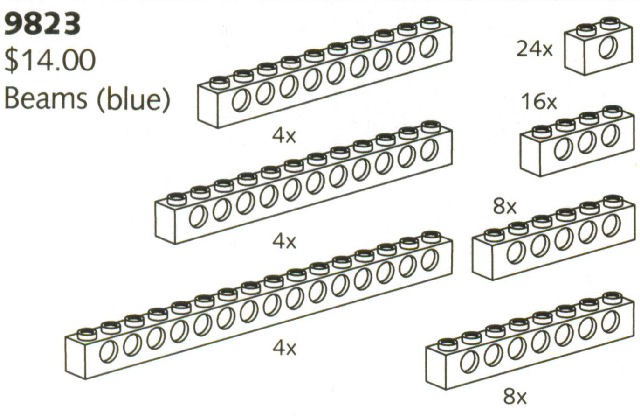 LEGO 9823 Blue Beams with Holes