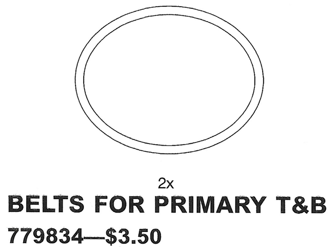 LEGO 9834 Belts for Primary Simple Machines (Belts For Primary T&B)
