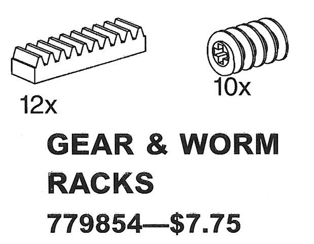 LEGO 9854 Worm Gear Pack (Gear & Worm Racks/Rack and Worm Gears)