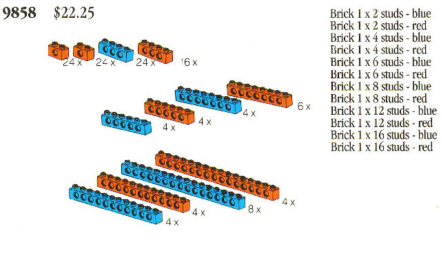 LEGO 9858 Red and Blue Beams