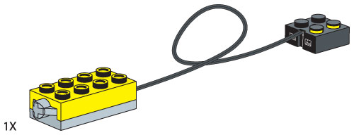 LEGO 9888 9-Volt Touch Sensor (2 x 4 type with built-in wire)