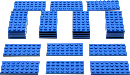 LEGO 991221 Blue Plates Pack (Pack of 25)