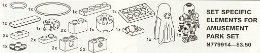 LEGO 9914 Set Specific Elements for Amusement Park Set