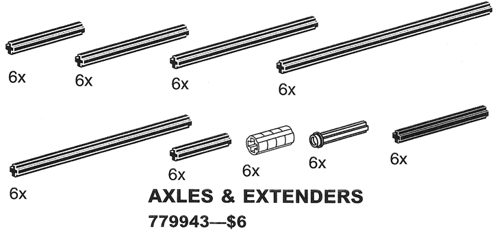 LEGO 9943 Axles and Extenders