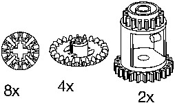 LEGO 9945 Differentials
