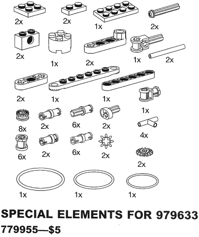 LEGO 9955 Special Elements for Pneumatics II (Special Elements For 979633)