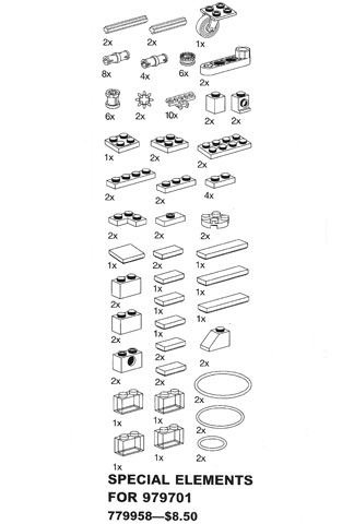 LEGO 9958 Special Elements for Control Lab Building Set (Special Elements For 979701)