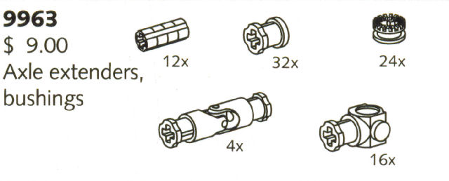 LEGO 9963 Fittings for Cross Axles