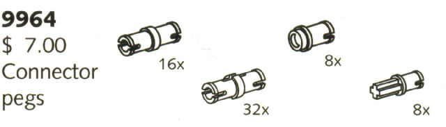 LEGO 9964 Fittings for Beams with Holes (Connector pegs)