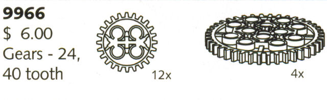 LEGO 9966 Large Gear Wheels