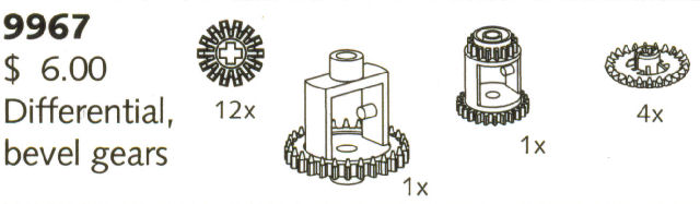 LEGO 9967 Differentials and Crown Gears