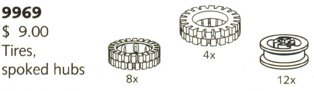LEGO 9969 Tires and Hubs