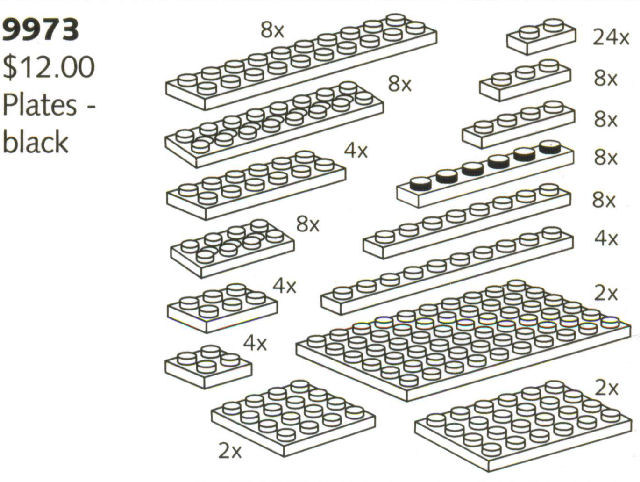 LEGO 9973 Plates, Blue
