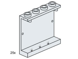 LEGO B002 1 x 4 x 3 Train Window Clear