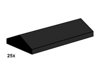LEGO B004 2 x 4 Ridge Roof Tile Low Sloped Black