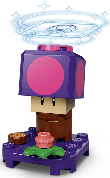 LEGO char02-7 Poison Mushroom, Super Mario, Series 2 (Complete Set)