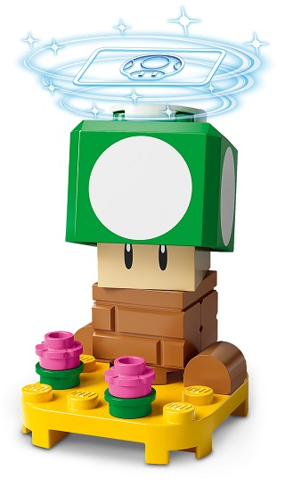 LEGO char03 1-Up Mushroom, Super Mario, Series 3 (Complete Set)