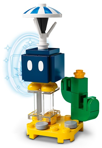 LEGO char03-4 Parachute Bob-omb, Super Mario, Series 3 (Complete Set)