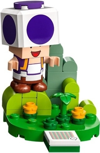 LEGO char05-3 Purple Toad, Super Mario, Series 5 (Complete Set)