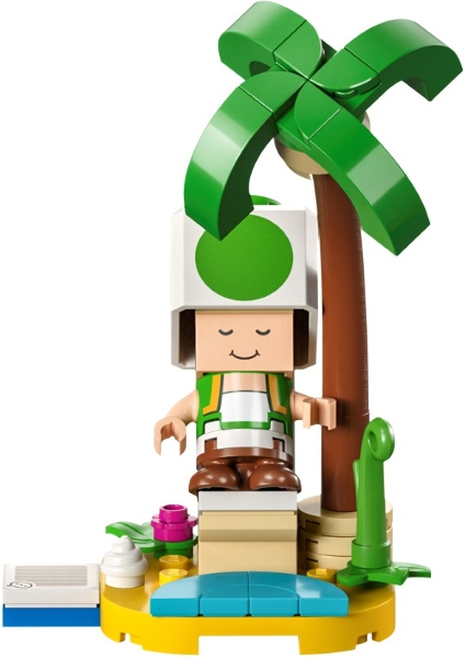 LEGO char06-2 Green Toad, Super Mario, Series 6 (Complete Set)