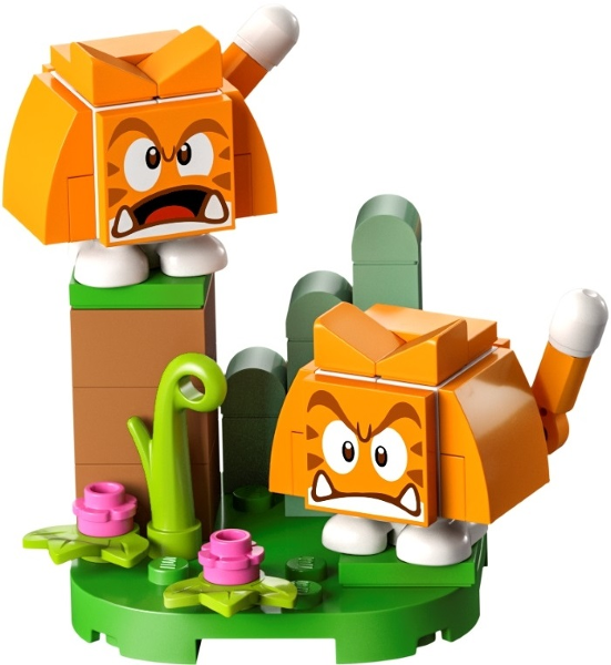 LEGO char06-8 Cat Goombas, Super Mario, Series 6 (Complete Set)