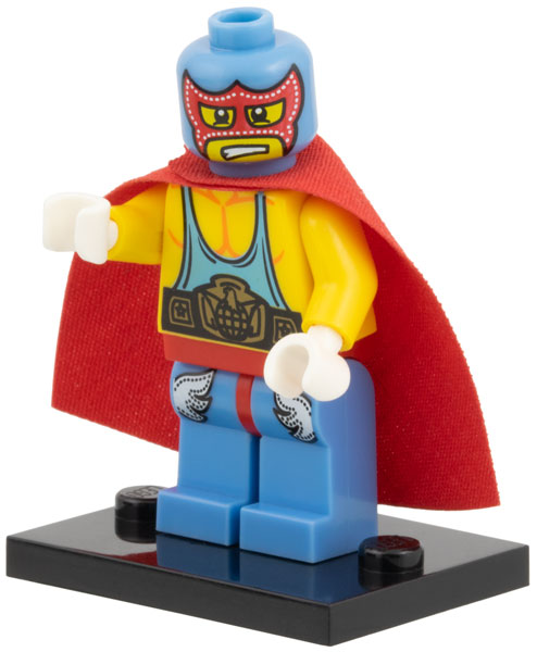 LEGO col01-10 Super Wrestler, Series 1 (Complete Set with Stand and Accessories)