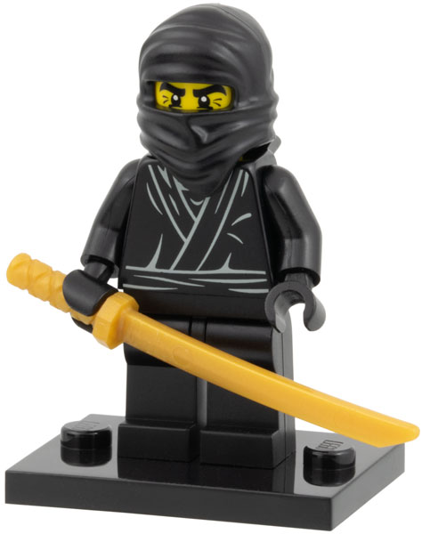 LEGO col01-12 Ninja, Series 1 (Complete Set with Stand and Accessories)