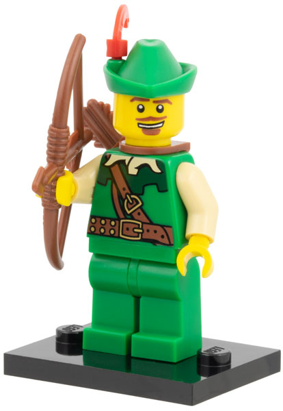LEGO col01-14 Forestman, Series 1 (Complete Set with Stand and Accessories)