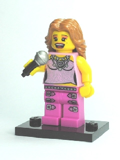 LEGO col02-11 Pop Star, Series 2 (Complete Set with Stand and Accessories)