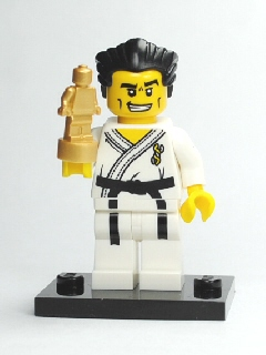 LEGO col02-14 Karate Master, Series 2 (Complete Set with Stand and Accessories)
