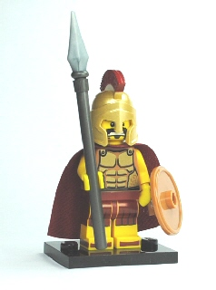 LEGO col02-2 Spartan Warrior, Series 2 (Complete Set with Stand and Accessories)
