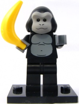 LEGO col03-12 Gorilla Suit Guy, Series 3 (Complete Set with Stand and Accessories)