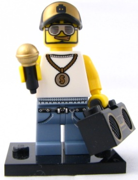 LEGO col03-15 Rapper, Series 3 (Complete Set with Stand and Accessories)