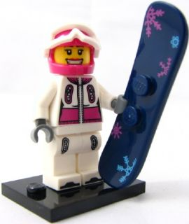 LEGO col03-5 Snowboarder, Series 3 (Complete Set with Stand and Accessories)