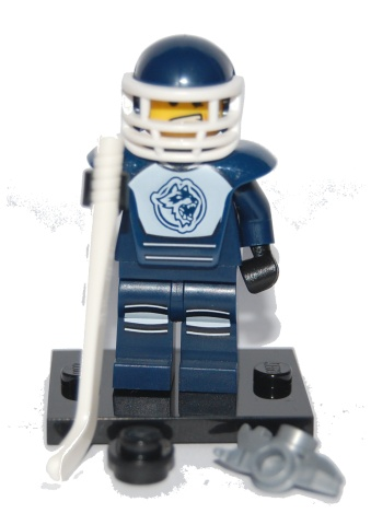 LEGO col04-8 Hockey Player, Series 4 (Complete Set with Stand and Accessories)